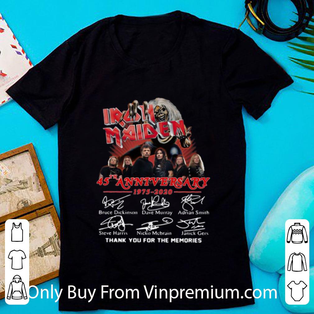 Hot Iron Maiden 45th Anniversary Thank You For The Memories Signatures shirt
