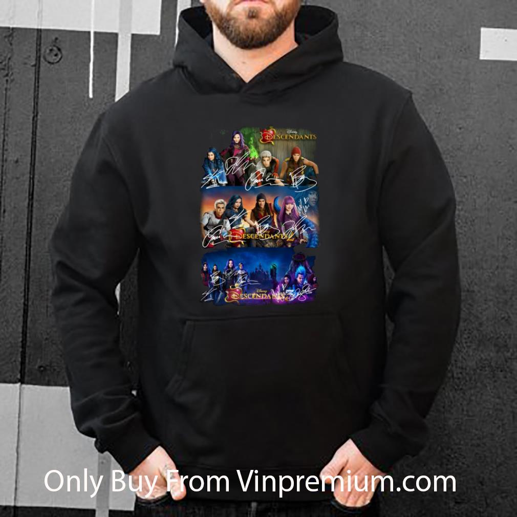 98992068 original disney descendants all actor signatures shirt 4 - Original Disney Descendants All Actor Signatures shirt