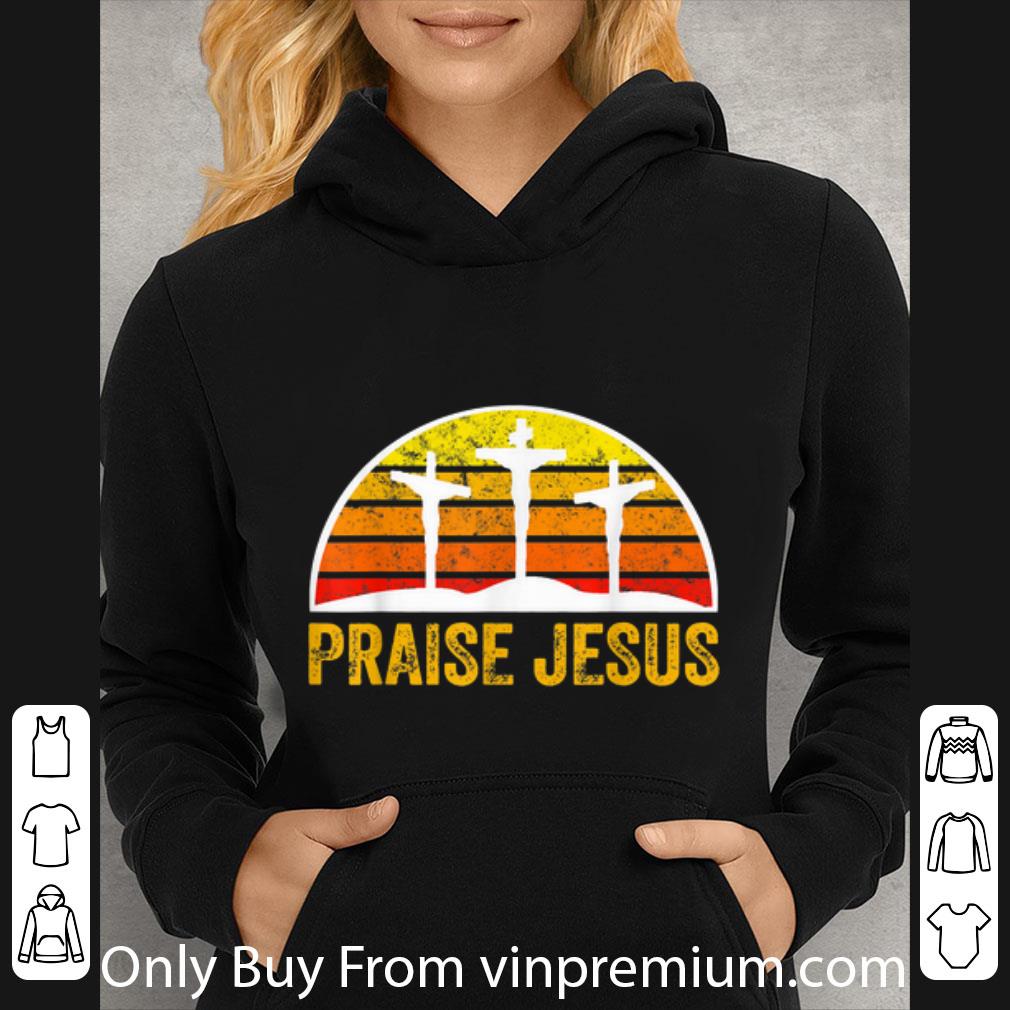 e0e39644 awesome praise jesus vintage cross shirt 4 - Awesome Praise Jesus Vintage Cross shirt