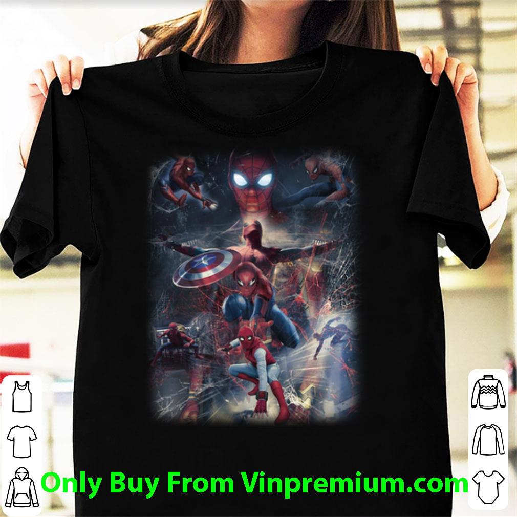 Premium Marvel Spider Man Far From Home And Captain America Shield shirt