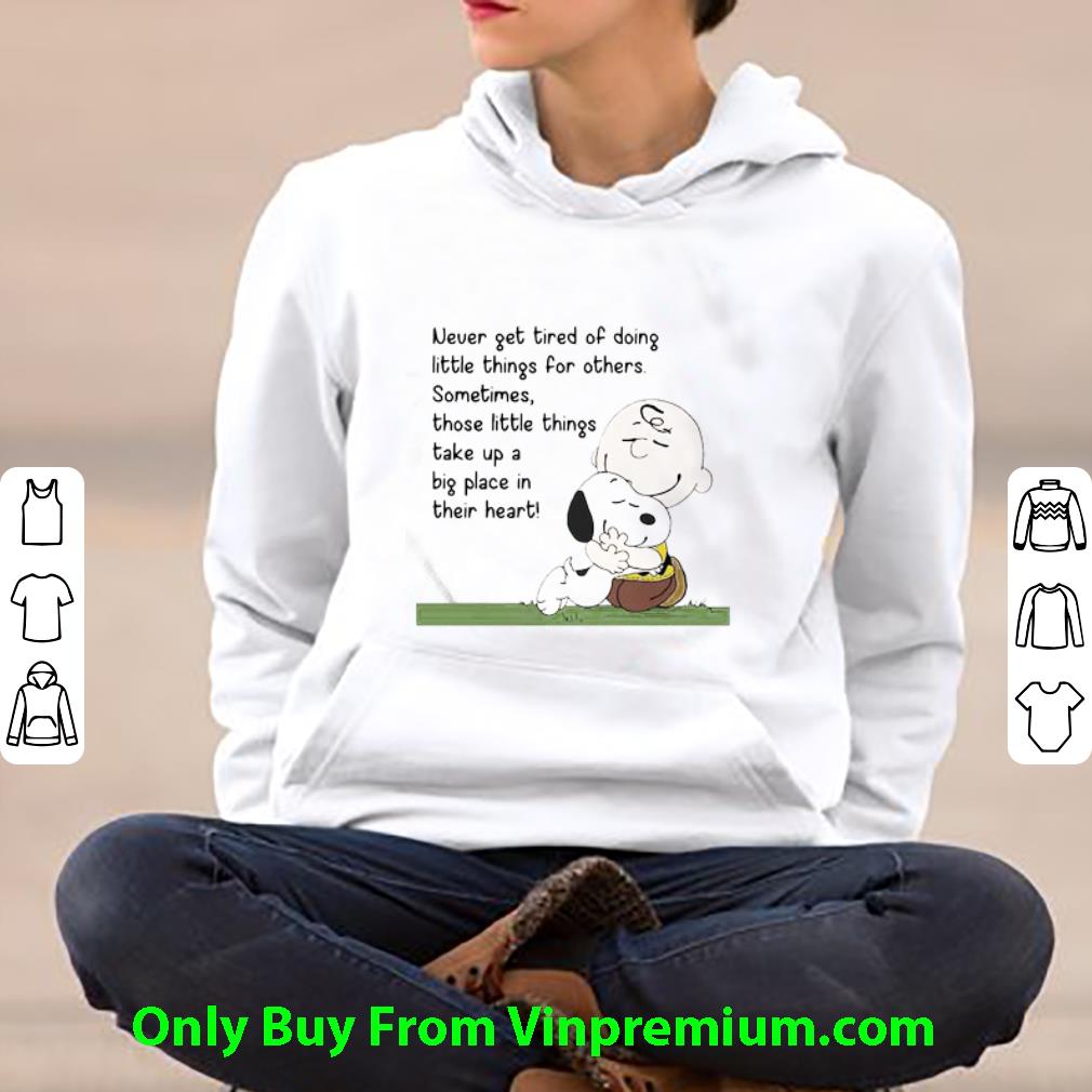 419cb9af nice charlie brown and snoopy never get tired of doing little things for others sometimes shirt 4 - Nice Charlie Brown And Snoopy Never Get Tired Of Doing Little Things For Others Sometimes shirt