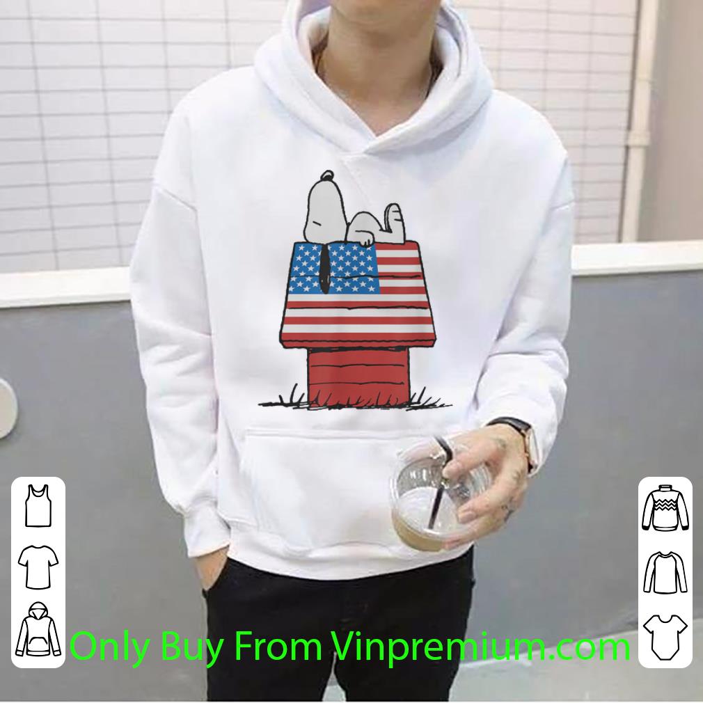 4b2d890d premium peanuts snoopy laying american house shirt 4 - Premium Peanuts Snoopy Laying American House shirt