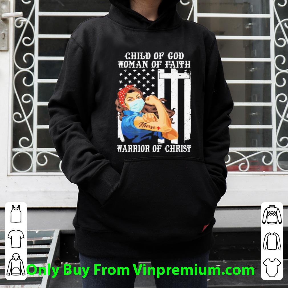67131958 premium child of god woman of faith warrior of christ strong girl mask tattoo nurse shirt 4 - Premium Child Of God Woman Of Faith Warrior Of Christ Strong Girl Mask Tattoo Nurse shirt