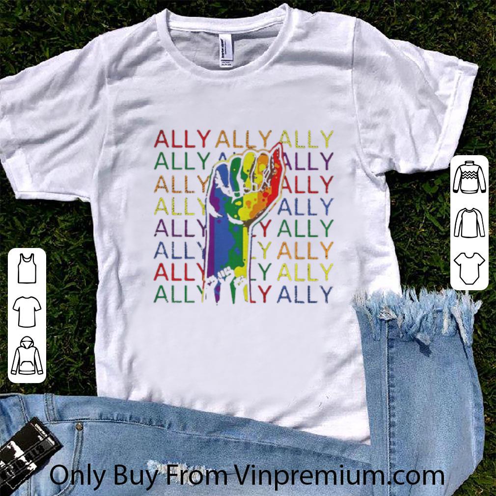 Hot Ally Black Lives Matter Hand Color Lgbt shirt