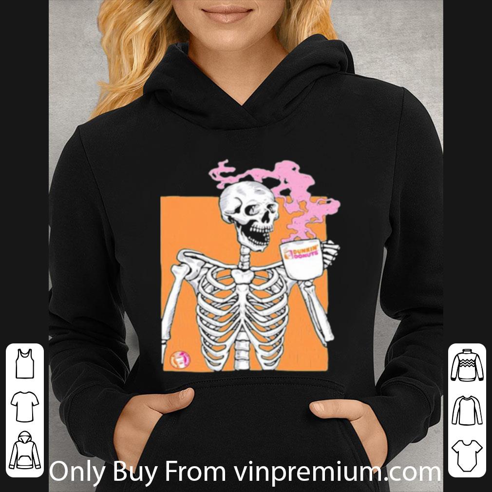 d732dd4c pretty skeleton drink dunkin donuts coffee shirt 4 - Pretty Skeleton Drink Dunkin Donuts Coffee shirt
