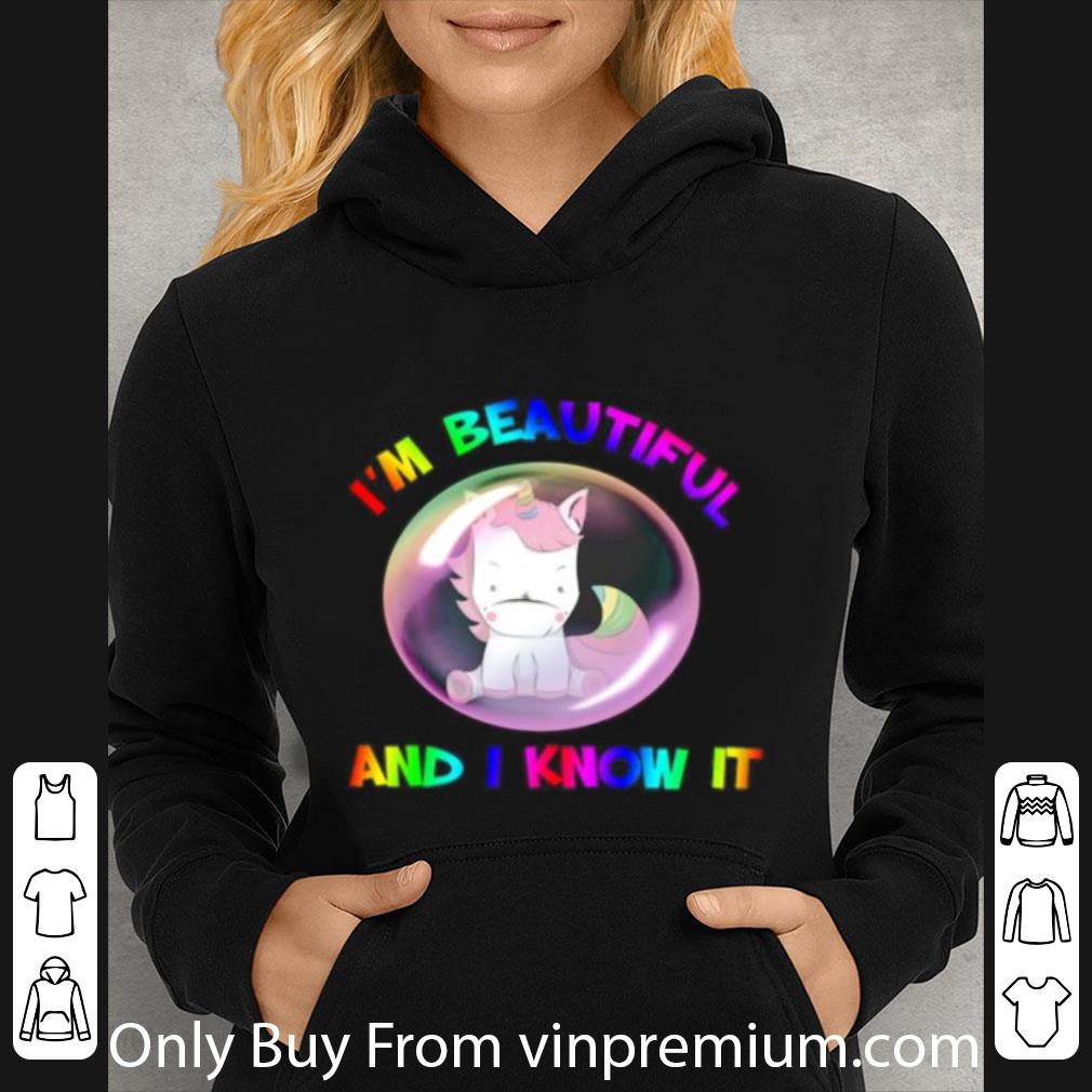 d9f7b6e2 official unicorn i m beautiful and i know it lgbt shirt 4 - Official Unicorn I’m Beautiful And I Know It LGBT shirt
