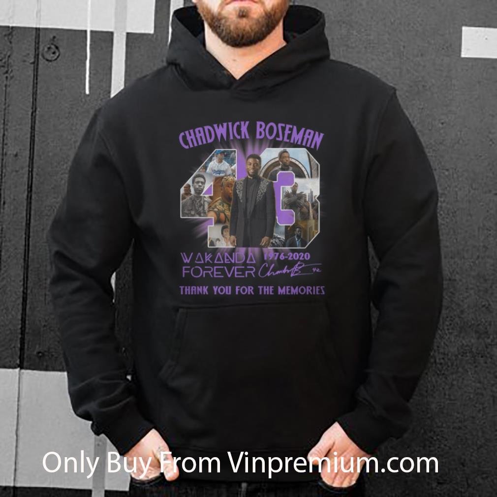 27a15fbc awesome chadwick boseman wakanda forever 43 years 1976 2020 signature shirt 4 - Awesome Chadwick Boseman Wakanda Forever 43 Years 1976 2020 Signature shirt