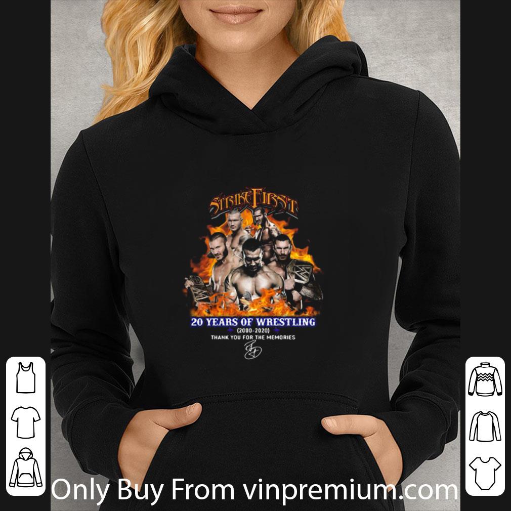 4c8377ac hot strike first 20 years of wrestling 2000 2020 thank you for the memories signature shirt 4 - Hot Strike First 20 Years Of Wrestling 2000 2020 Thank You For The Memories Signature shirt