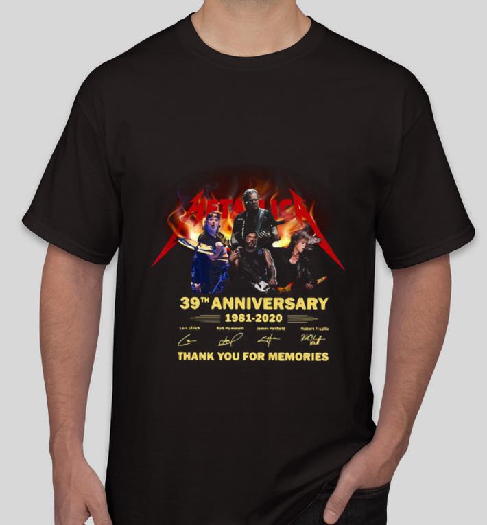0480f75d nice metallica 39th anniversary thank you for the memories signatures shirt 4 - Nice Metallica 39th Anniversary Thank You For The Memories Signatures shirt