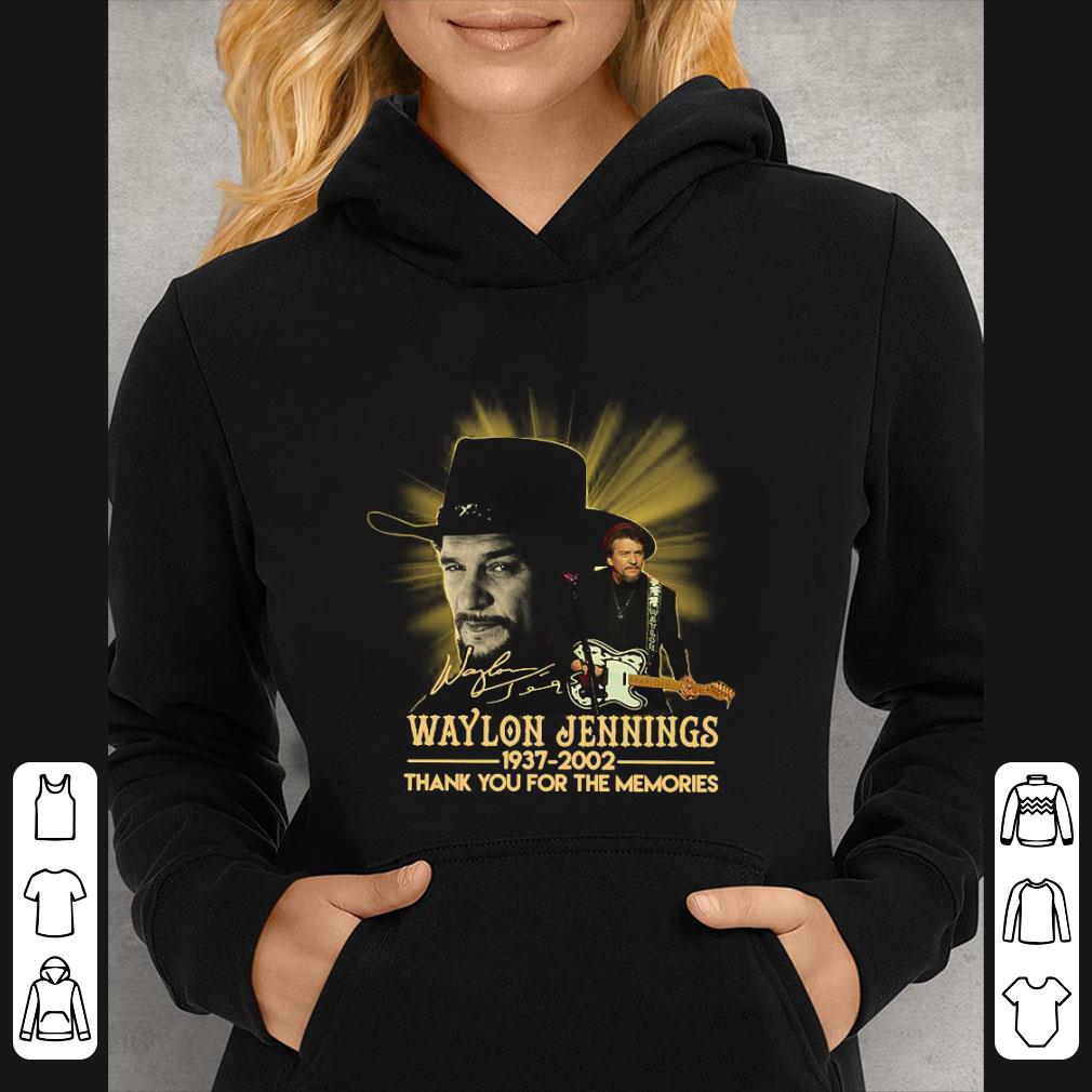 37003b57 pretty waylon jennings 1937 2002 thank you for the memories signature shirt 4 - Pretty Waylon Jennings 1937 2002 Thank You For The Memories Signature shirt
