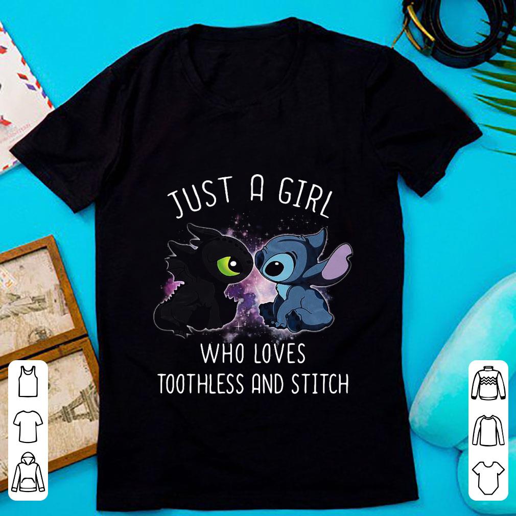 Great Just A Girl Who Loves Toothless And Stitch shirt