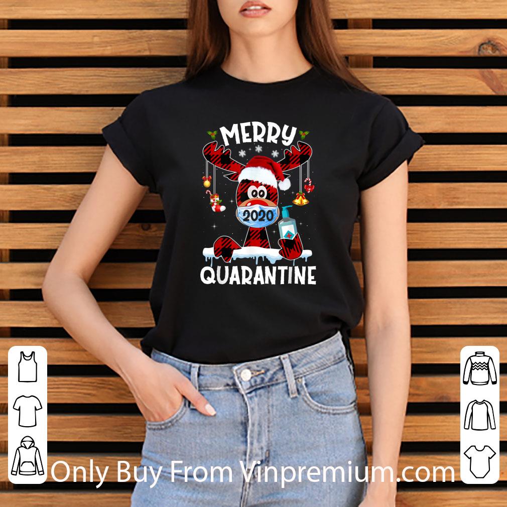 3433a3d4 pretty merry quarantine christmas 2020 reindeer mask shirt 4 - Pretty Merry Quarantine Christmas 2020 Reindeer Mask shirt