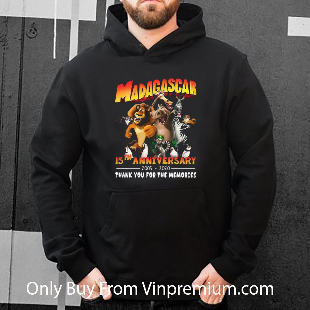 3f02e3a8 awesome madagascar 15th anniversary 2005 2020 thank you for the memories shirt 4 - Awesome Madagascar 15th Anniversary 2005-2020 Thank You For The Memories shirt
