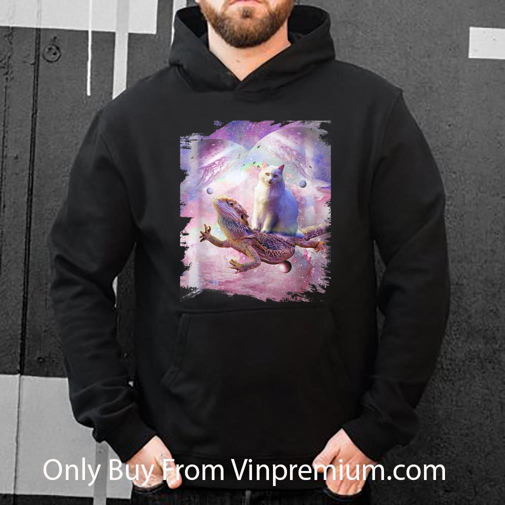 8ce1efd1 premium space cat riding bearded dragon lizard shirt 4 - Premium Space Cat Riding Bearded Dragon Lizard shirt