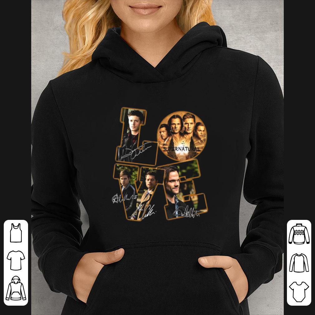 1df90763 pretty love supernatural tv show characters signatures shirt 4 - Pretty Love Supernatural Tv Show Characters Signatures shirt