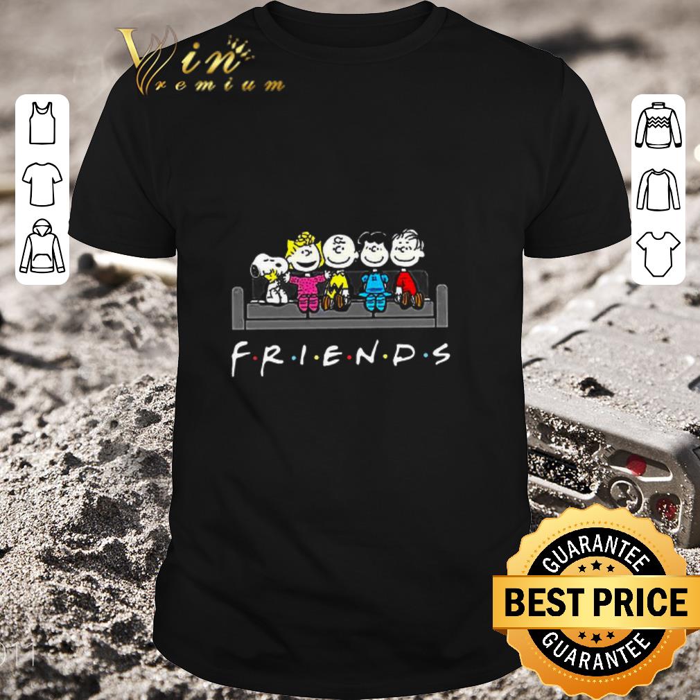 Hot Friends Sofa Peanuts Characters Snoopy Charlie Brown Woodstock shirt