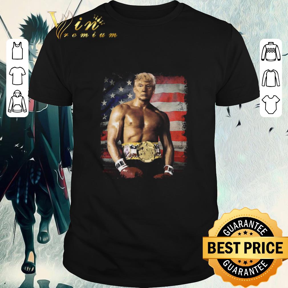 Awesome Trump Rocky Fighter American Flag shirt