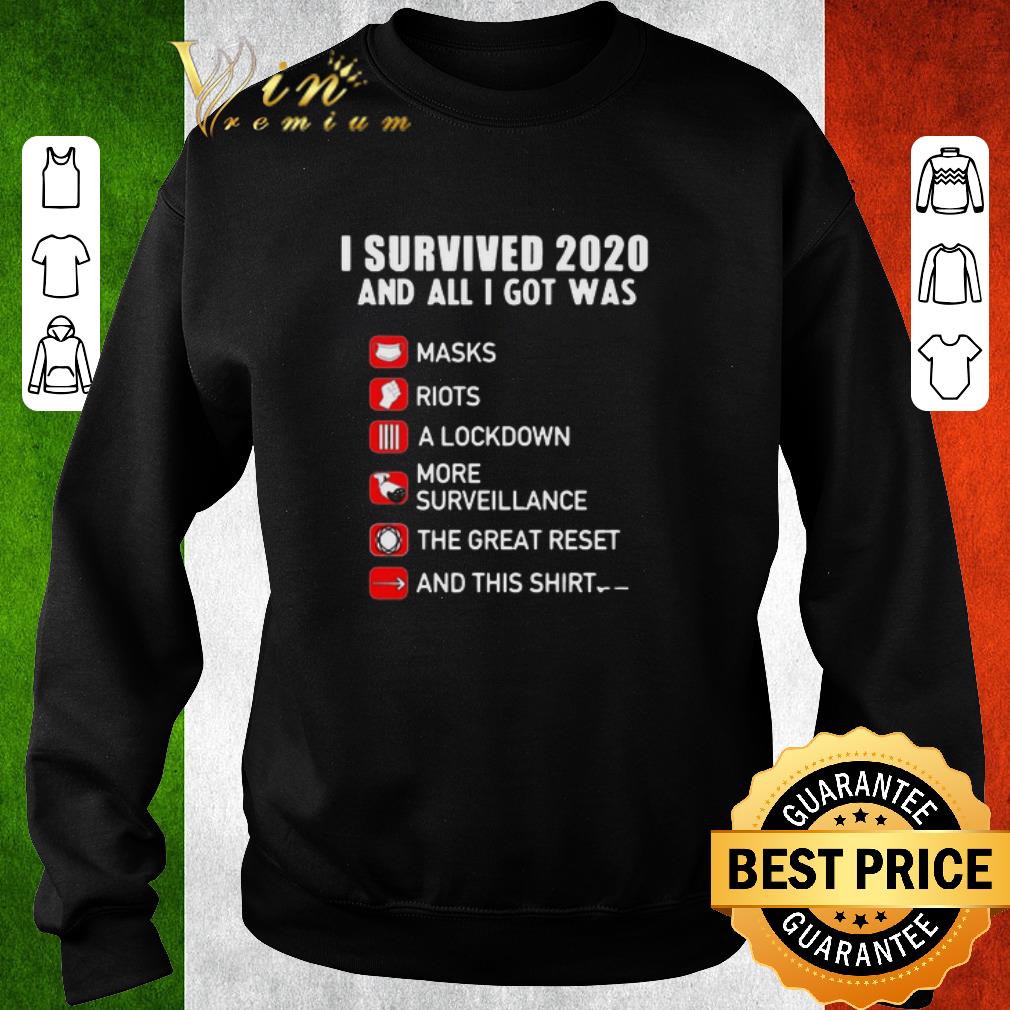 Hot I Survived 2020 And All I Got Was Masks Riots A Lockdown More Surveillance The Great Reset And This shirt e58c89da hot i survived 2020 and all i got was masks riots a lockdown more surveillance the great reset and this shirt 4 - Hot I Survived 2020 And All I Got Was Masks Riots A Lockdown More Surveillance The Great Reset And This shirt