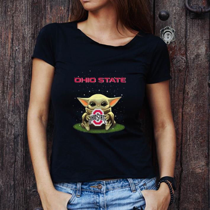 Premium The Child Baby Yoda hug Ohio State Buckeyes Star Wars shirt Premium The Child Baby Yoda hug Ohio State Buckeyes Star Wars shirt