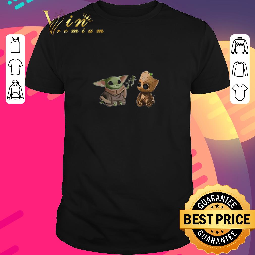 Original Baby Yoda And Baby Groot Frog shirt