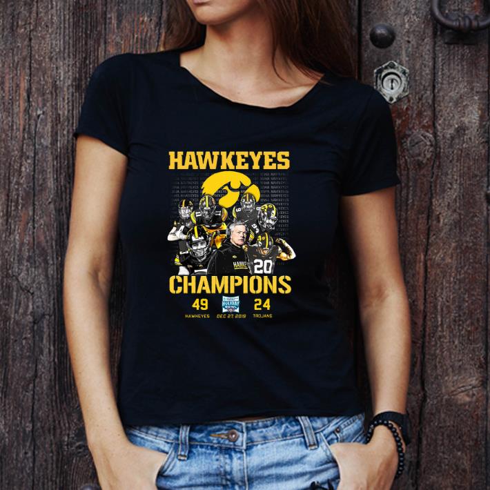 Pretty Iowa Hawkeyes Champions 49 24 USC Trojans shirt