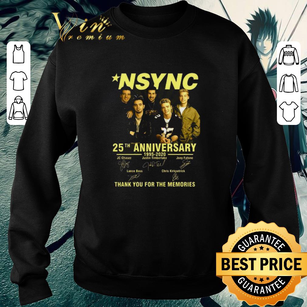 6caacf4d pretty nsync 25th anniversary 1995 2020 signed thank you for the memories shirt 4 - Pretty NSYNC 25th anniversary 1995-2020 Signed thank you for the memories shirt