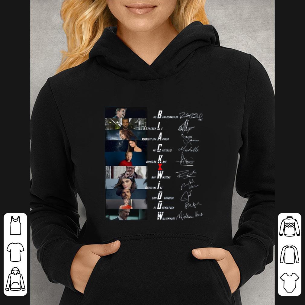 7e6510a1 nice black widow all characters signatures shirt 4 - Nice Black Widow All Characters Signatures shirt