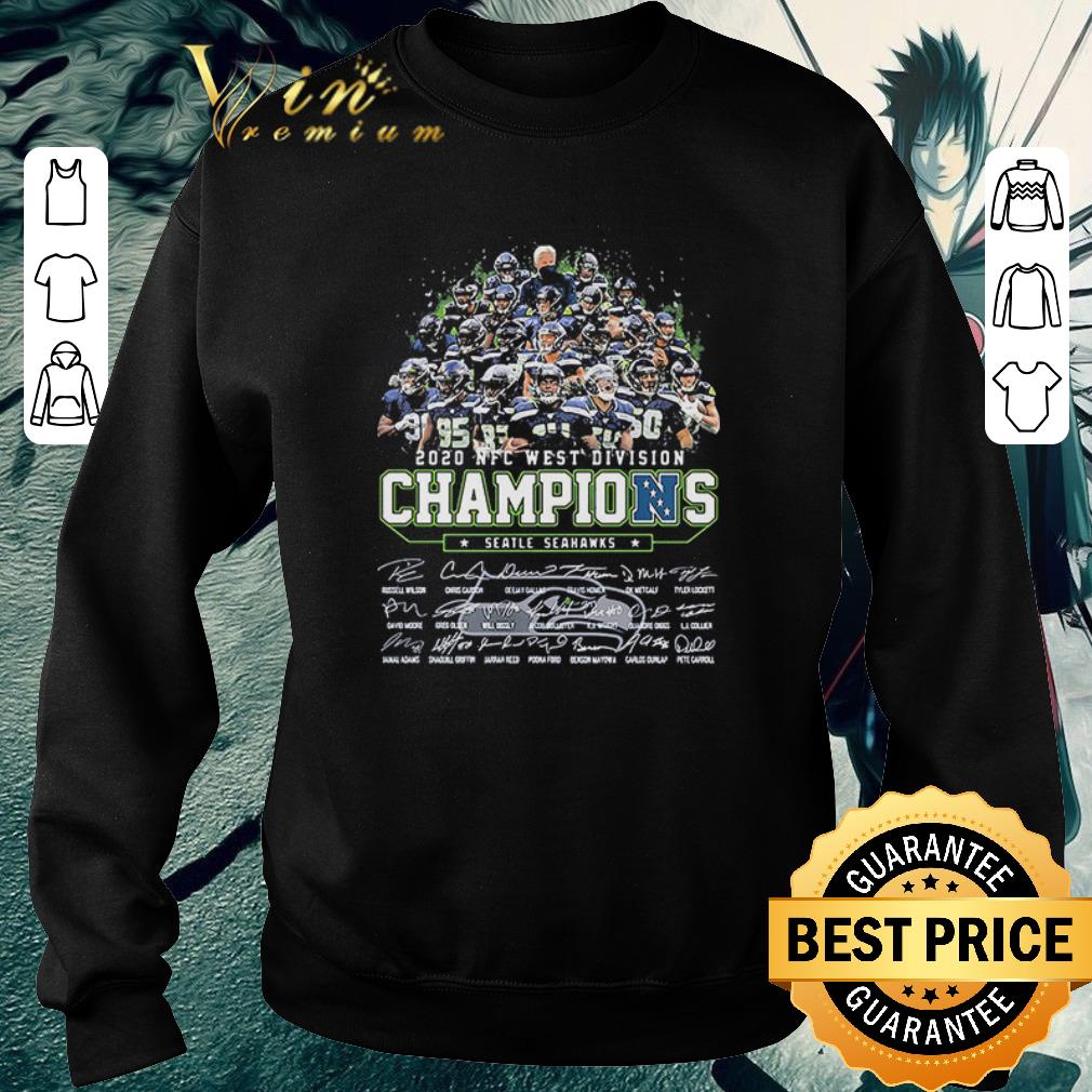 Official 2020 NFC west division Champions Seattle Seahawks signatures shirt ce53e570 official 2020 nfc west division champions seattle seahawks signatures shirt 4 - Official 2020 NFC west division Champions Seattle Seahawks signatures shirt