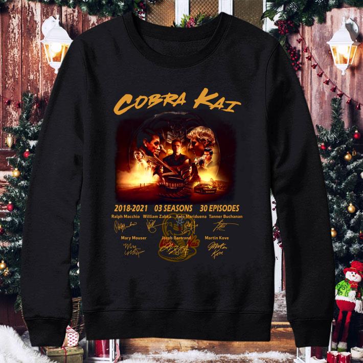 Premium Cobra Kai Season 3 2018-2021 03 seasons 30 episodes Signatures shirt cef284d5 cobra kai season 3 2018 2021 03 seasons 30 episodes signatures shirt 4 - Premium Cobra Kai Season 3 2018-2021 03 seasons 30 episodes Signatures shirt