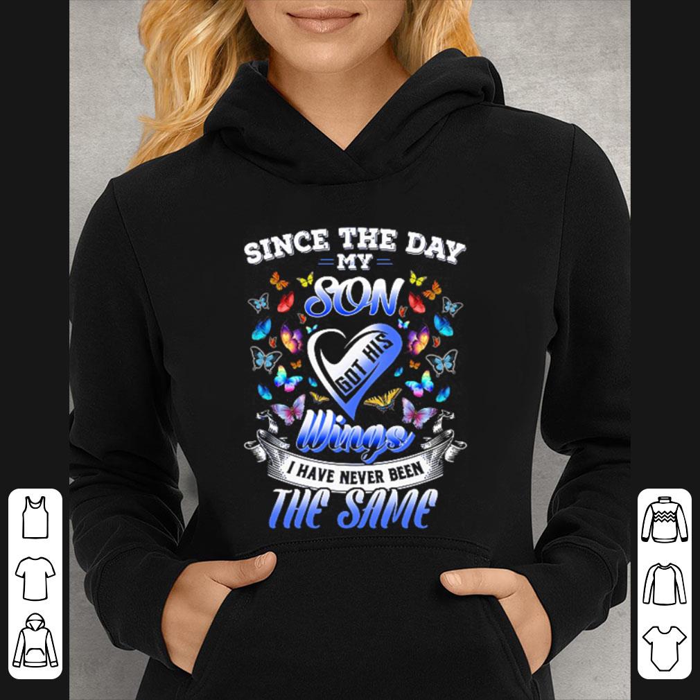 Awesome Butterfly Since The Day My Son Got His Wings I Have Never Been shirt 2c6246bc awesome butterfly since the day my son got his wings i have never been shirt 4 - Awesome Butterfly Since The Day My Son Got His Wings I Have Never Been shirt