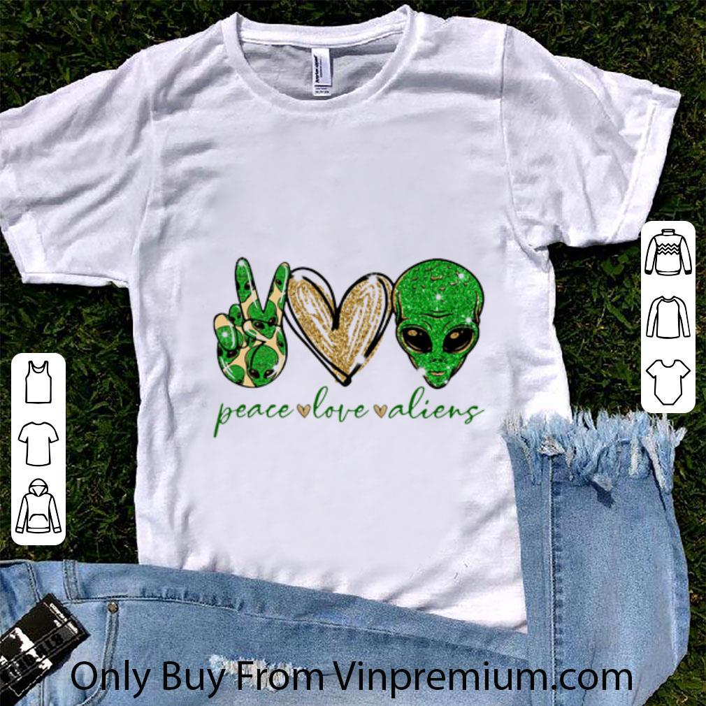 Nice Peace Love Aliens shirt