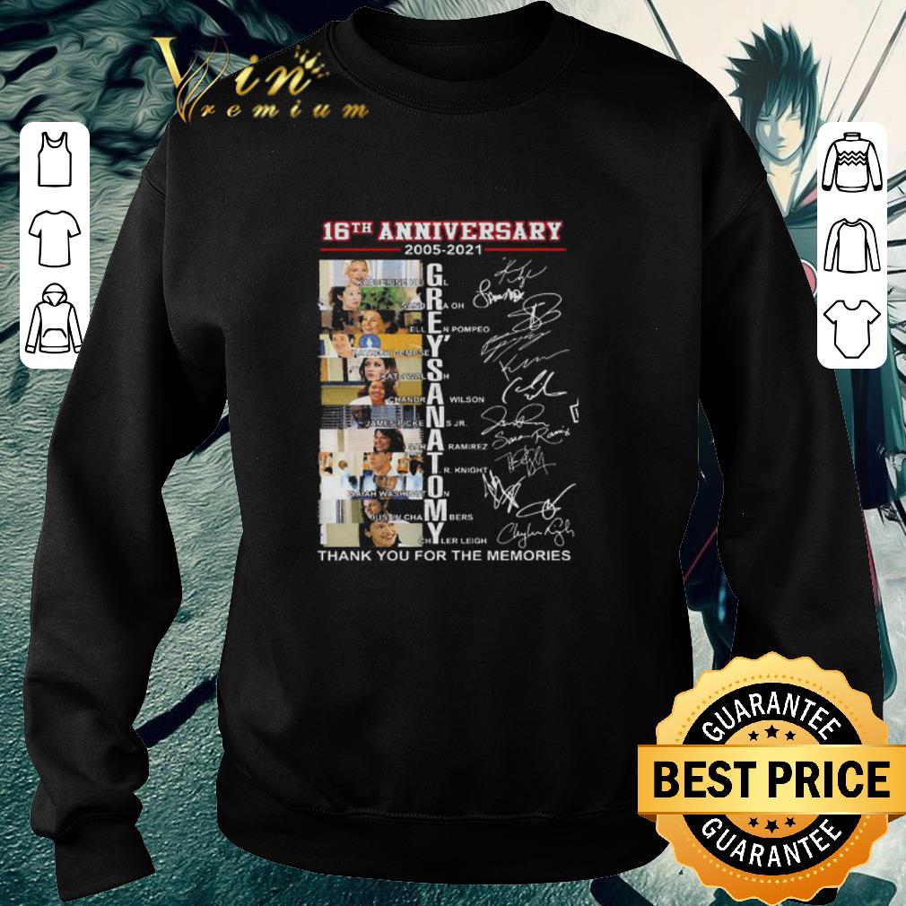 6c0c69ee original 16th anniversary 2005 2021 grey s anatomy thank you for the memories signatures shirt 4 - Original 16th Anniversary 2005 2021 Grey’s Anatomy Thank You For The Memories Signatures shirt