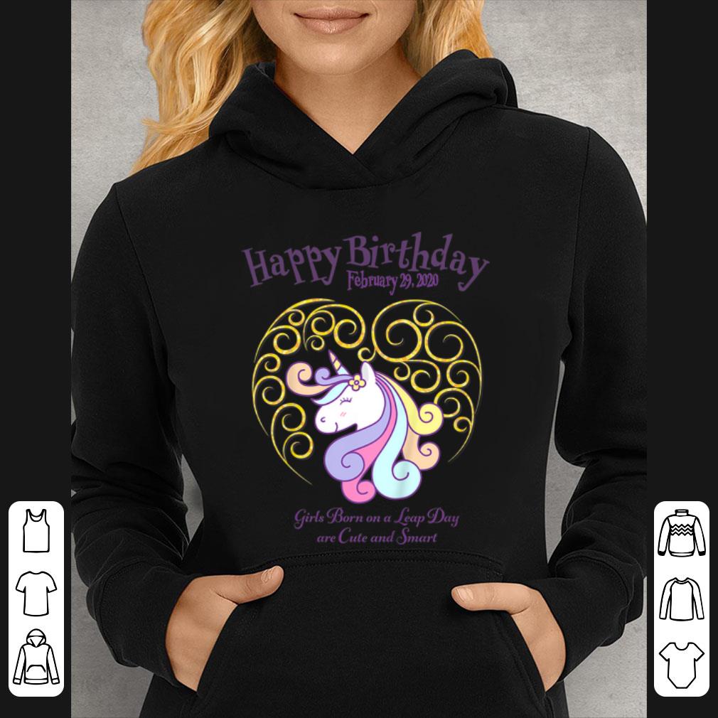 734e425b original leap day unicorn girls born on a leap day are cute and smart shirt 4 - Original Leap Day Unicorn Girls Born On A Leap Day Are Cute And Smart shirt