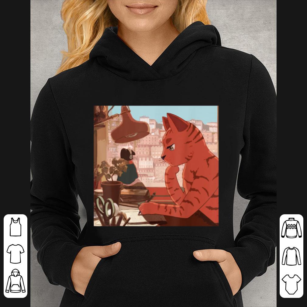 7e302706 premium study beats to lofi to reverse meme cat study anime girl t shirt 4 - Premium Study Beats To Lofi To Reverse Meme Cat Study Anime Girl T shirt