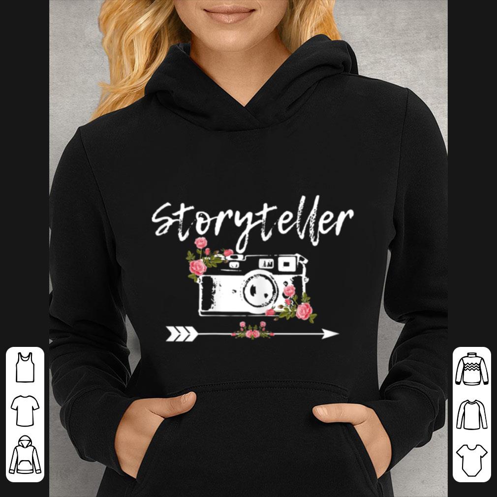 ec589f4a great womens photographer storyteller vintage floral camera photography t shirt 4 - Great Womens Photographer Storyteller Vintage Floral Camera Photography T- shirt