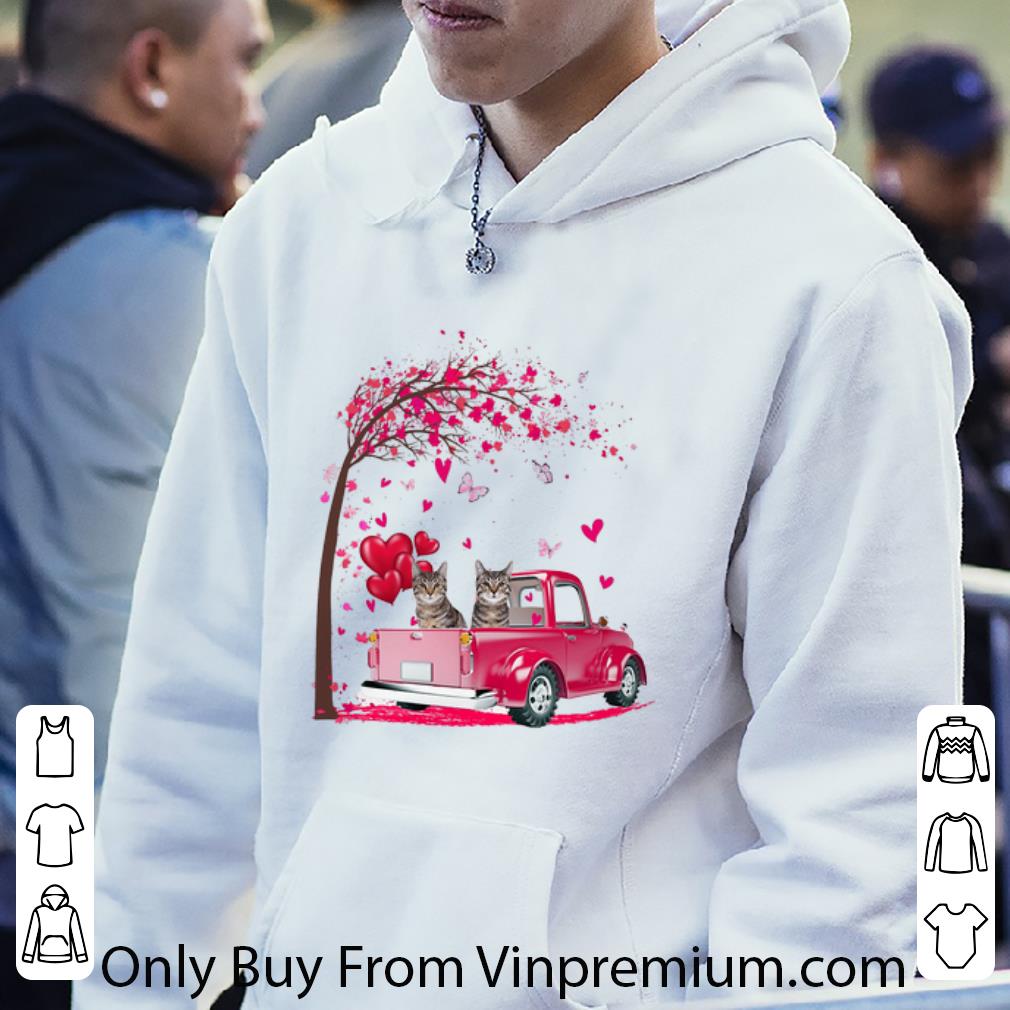 ed6187c3 official cats pink truck valentine s day autumn leaf shirt 4 - Official Cats Pink Truck Valentine's Day autumn leaf shirt