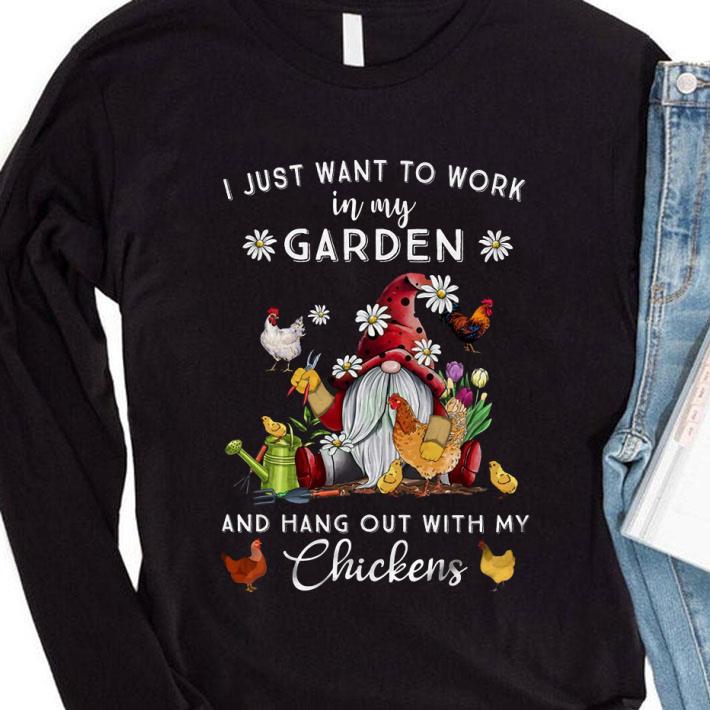 91d6238d gnome chickens i just want to work in my garden and hang out with my chickens shirt 4 - Original Gnome Chickens I Just Want To Work In My Garden And Hang Out With My Chickens Shirt