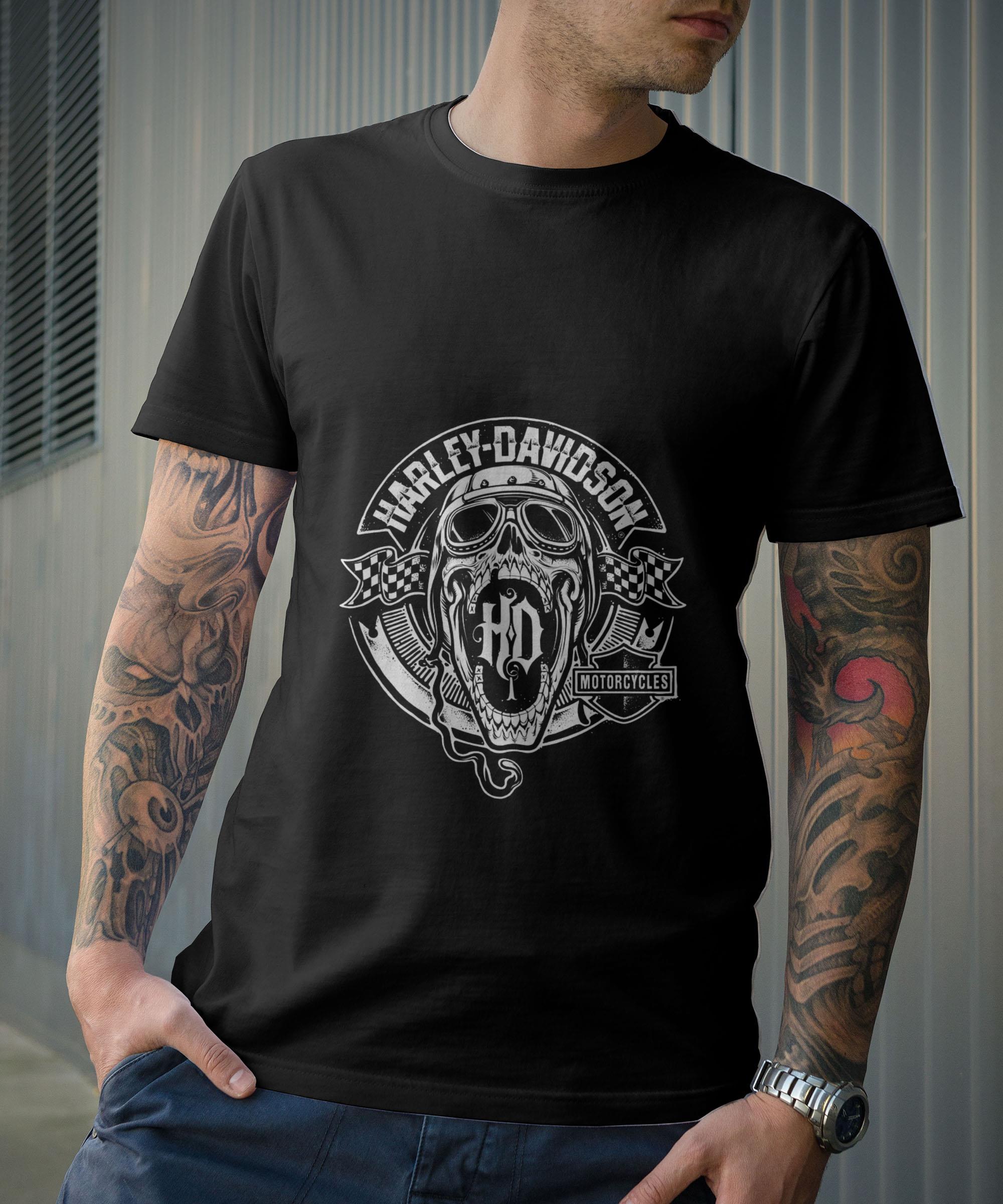 Davidson Skull Motorcycles T-shirt Davidson Skull Motorcycles T shirt 1 - Davidson Skull Motorcycles T-shirt