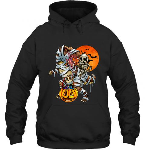 Skeleton Riding Mummy T Rex Halloween T-Shirt Skeleton Riding Mummy T Rex Halloween T Shirt 1 - Skeleton Riding Mummy T Rex Halloween T-Shirt
