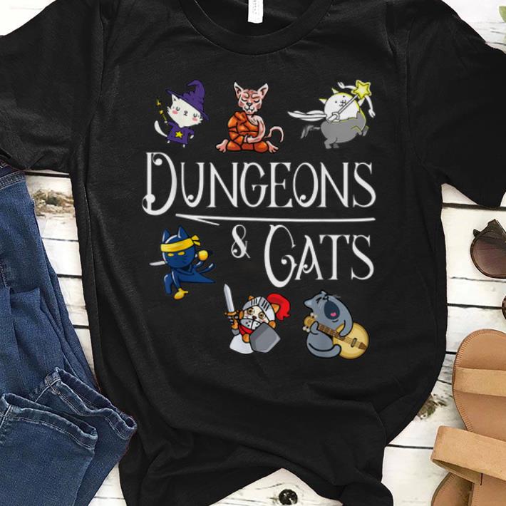 Dungeons and Cats Cartoon Character Cat Lover shirt