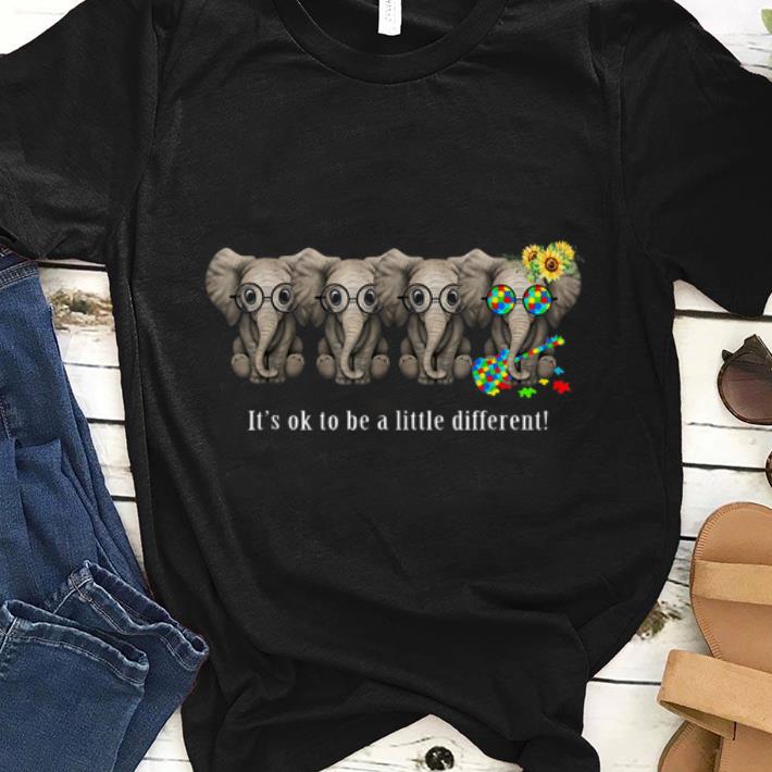 Elephant Autism It's Ok To Be A Little Different Lego Guitar shirt