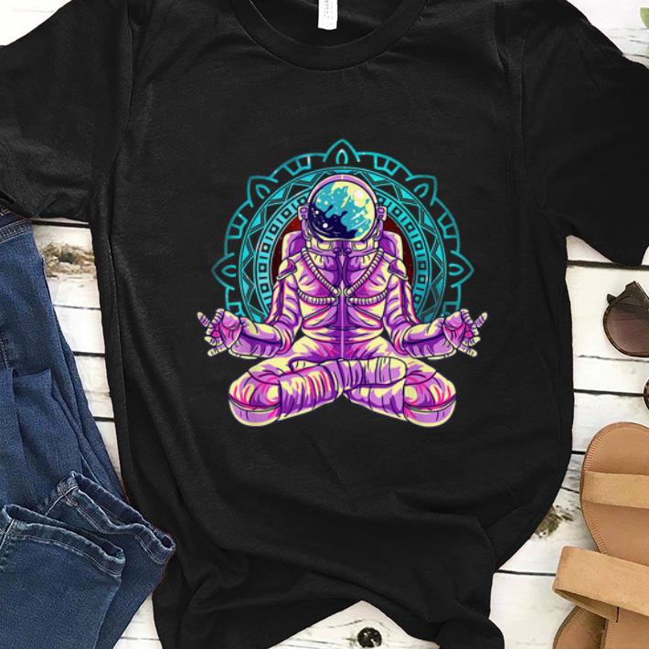 Awesome Astronaut Yoga Lotus Pose Meditation shirt