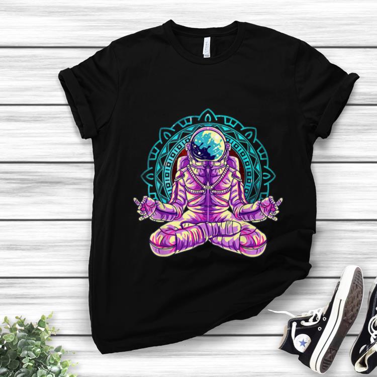 Awesome Astronaut Yoga Lotus Pose Meditation shirt