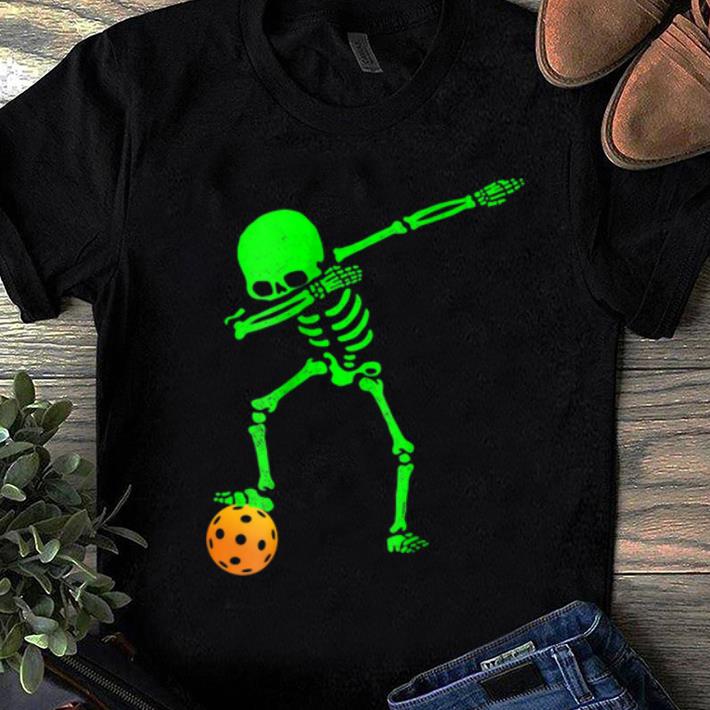 Awesome Dabbing Skeleton Pickleball Halloween shirt