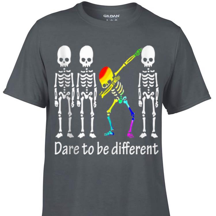 Awesome Dare To Be Different Skull Skeleton LGBT Dabbing shirt