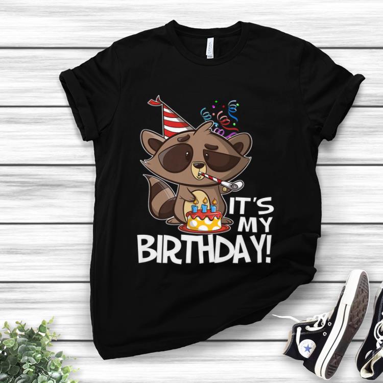 Awesome It's My Birthday Party Raccoon shirt