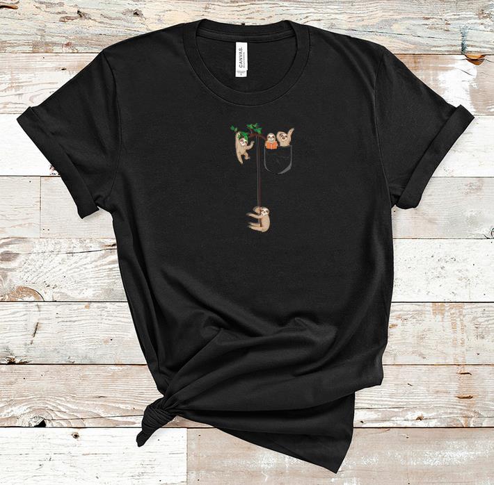 Awesome Sloth Family Habitat In Pocket shirt