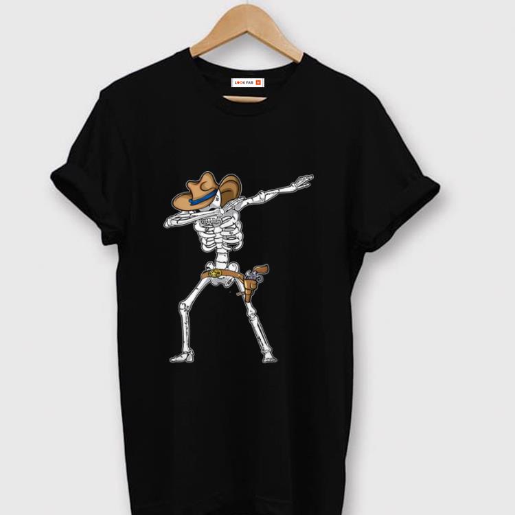 Beautiful Cowboy Halloween Skeleton Dabbing shirt