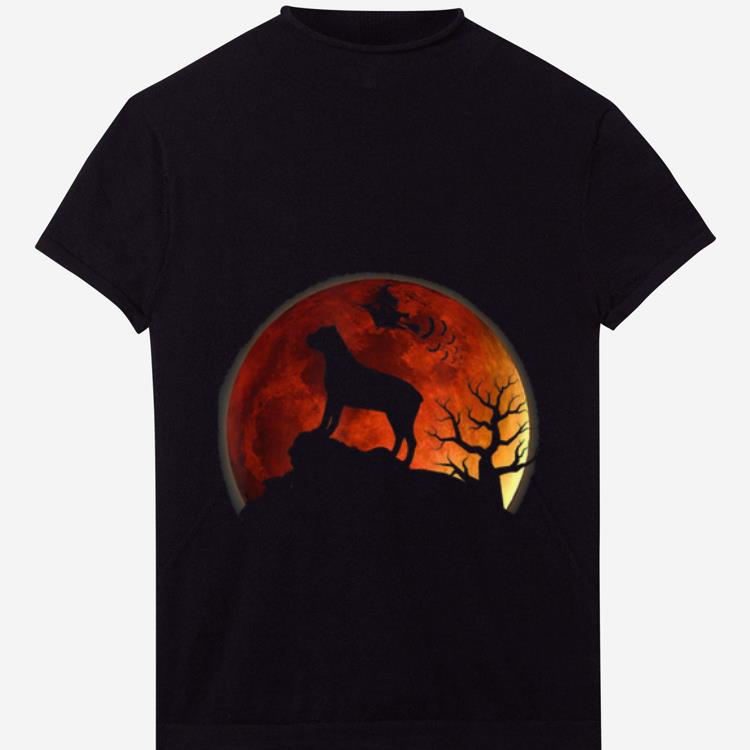 Hot Cane Corso And Moon Halloween Funny Halloween Dog shirt