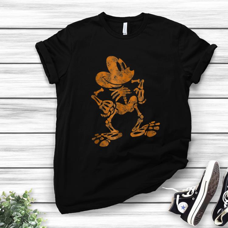 Hot Disney Mickey Mouse Halloween Skeleton shirt